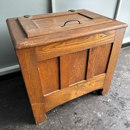 Very Cool Vintage/Antique Wooden Ice Chest Or Ice Box