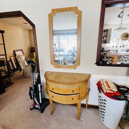 Half Moon Console Table And Matching Mirror (Living Room)