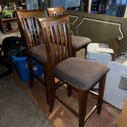 Set Of Three Bar Stools (basement)