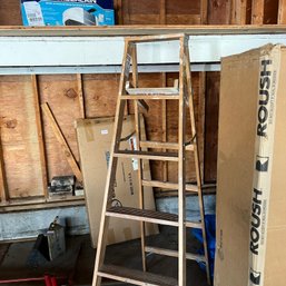 Werner 6' Wooden Step Ladder (garage)