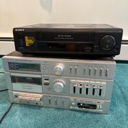 Sears Stereo & Sony VCR, Untested (Up1)