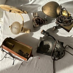 Mixed Lot Of Vintage Lamps, Electrical Required (NK)