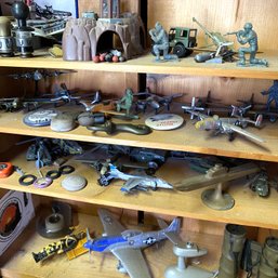 Fun! Small Toy Military Planes, Plastic Soldiers, Tanks, Helicopters & More (BsmtEntry)