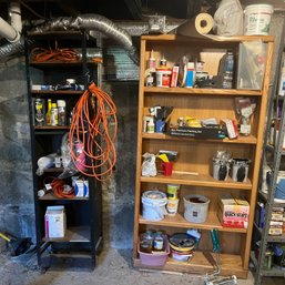 Pair Of Shelving Units With Contents (basement)