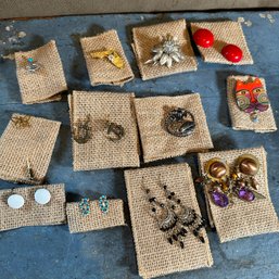 Assorted Costume Jewelry Including Rings, Pins, And Earrings (EF) (LR3)