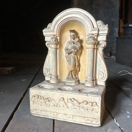 Rare Vintage Madonna And Child Votive Statue, Religious Statue (attic)