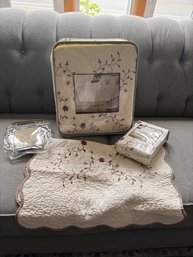 Home Classics Unused Quilt And 2 Shams, Queen Size  (LR)