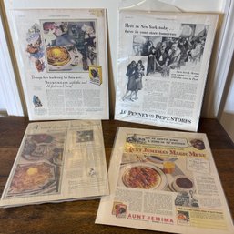 Vintage AUNT JEMIMA & JC PENNEY Advertisements (bsmt)