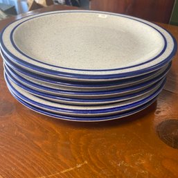 Set Of 6 Blue & White Oval Syracuse China Dishes (Garage)