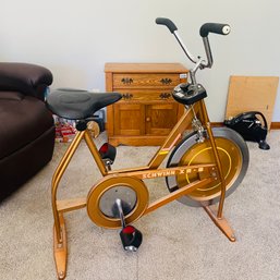 Cool! Vintage Gold Schwinn XR-8 Stationary Exercise Bike (LR)