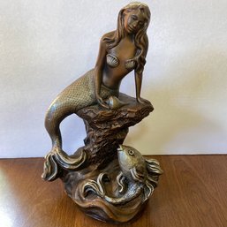 Vintage Alice Heath Whispering Sea Mermaid Sculpture (Basement)