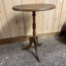 Vintage Wood Pedestal Table (BSMT)