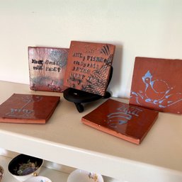 Set Of Unique Clay Art Tiles (DR)