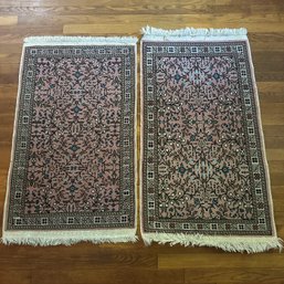 Pair Of Pink Toned Area Rugs (**60642**) (BR2)