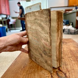 Antique Handmade Journal Book With Newspaper Clippings & Handwritten Ephemera (LR)