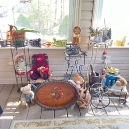 Country Decor Porch Lot No. 2: Planters, Plant Stands, Bears, Figures And More