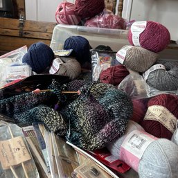 Huge Lot Of High Quality Yarn & Knitting Accessories (basement)