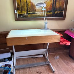 Large Vintage Adjustable Light Table With Ottlite (BSMT)