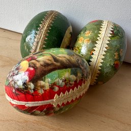 Trio Of Handmade In Germany Easter Eggs (IS)