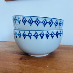 Pair Of Stoneware Bowls (Dining Room)