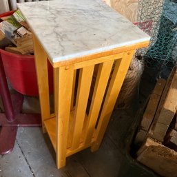 Plant Stand With Removable Marble Top (garage)