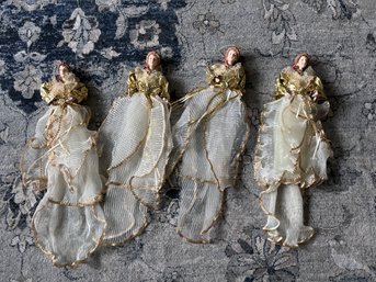 Timeless Set Of 4 Vintage Angel Hanging Ornaments  (LR)