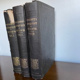 Antique Books Prescott's Conquest Of Mexico Volumes 1 & 3 (NH)