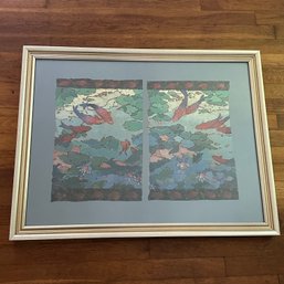 Framed Art, Koi Pond Water Scene (BR2)