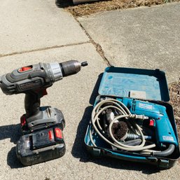 Cordless And Corded Drills (Garage Under Table)