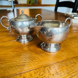 Hamilton Sterling Weighted Sugar And Creamer Set (Dining Room)