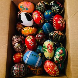 Beautiful Painted Wooden Eggs (Box 2)