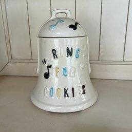 'ring For Cookies' Vintage Cookie Jar With Bell (porch)