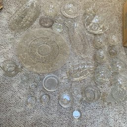 Large Lot Of Assorted Vintage Cut Glassware (Garage Left)