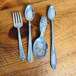 Sterling Baby Spoons And Fork (Dining Room)