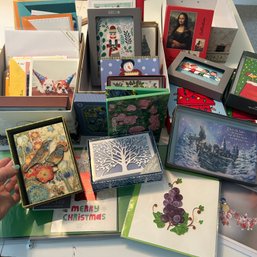 Huge Lot Of Unused Greeting Cards, Note Cards, Christmas Cards (BR2)