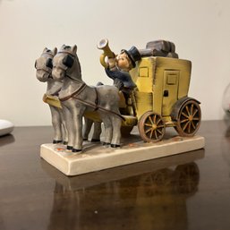 Vintage Goebel Hummel Figurine: Horse Drawn Carraige (bsmt)