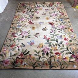 Gorgeous Butterfly Area Rug (bsmt) Over 5'x8'