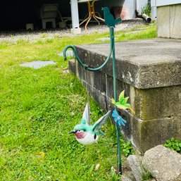 Cute Bird Themed Birdhouse, Metal Plant Hanger & Wind Spinner (Yard)