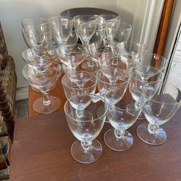 Vintage Stemware Lot Including Goblets, Sherbets, And Wine Glasses (Garage Left)