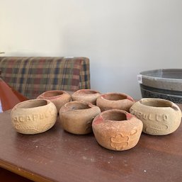 Lot Of 7 Vintage Pottery Ashtrays (Mud Room)