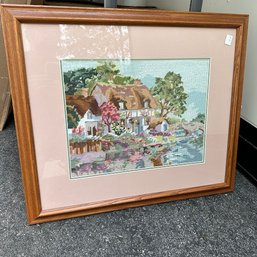 Vintage Framed Cottage Cross Stitch 22'x25' (Garage)