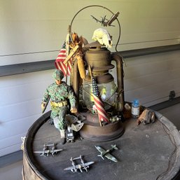 Military Figure, Vintage Lantern, Diecast Planes And Other Items (garage 2)