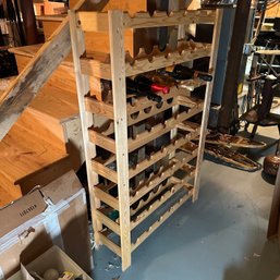 Wooden Wine Rack (Bsmt Under Stairs)