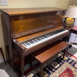 Wow! Vintage Boylston Co. Upright Piano & Bench With Keys In Great Condition (Bsmt)