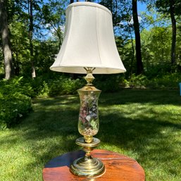 Vintage Glass Table Lamp With Beautiful Finial (BSMT Back)