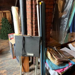 Projection Screen And Movie Projection Table (attic)