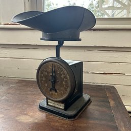 Gorgeous Vintage American Cutlery Co Food Scale, Brass, Young America (porch)