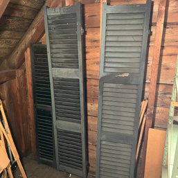 Two Pairs Of Wooden Shutters (attic)