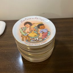 Large Collection Of Precious Moments Plates (bsmt)