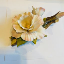 Very Pretty Golden Crown Ceramic Decorative Flower Made In Italy (EF - LR2)